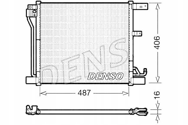 конденсатор Радиатор кондиционера Denso