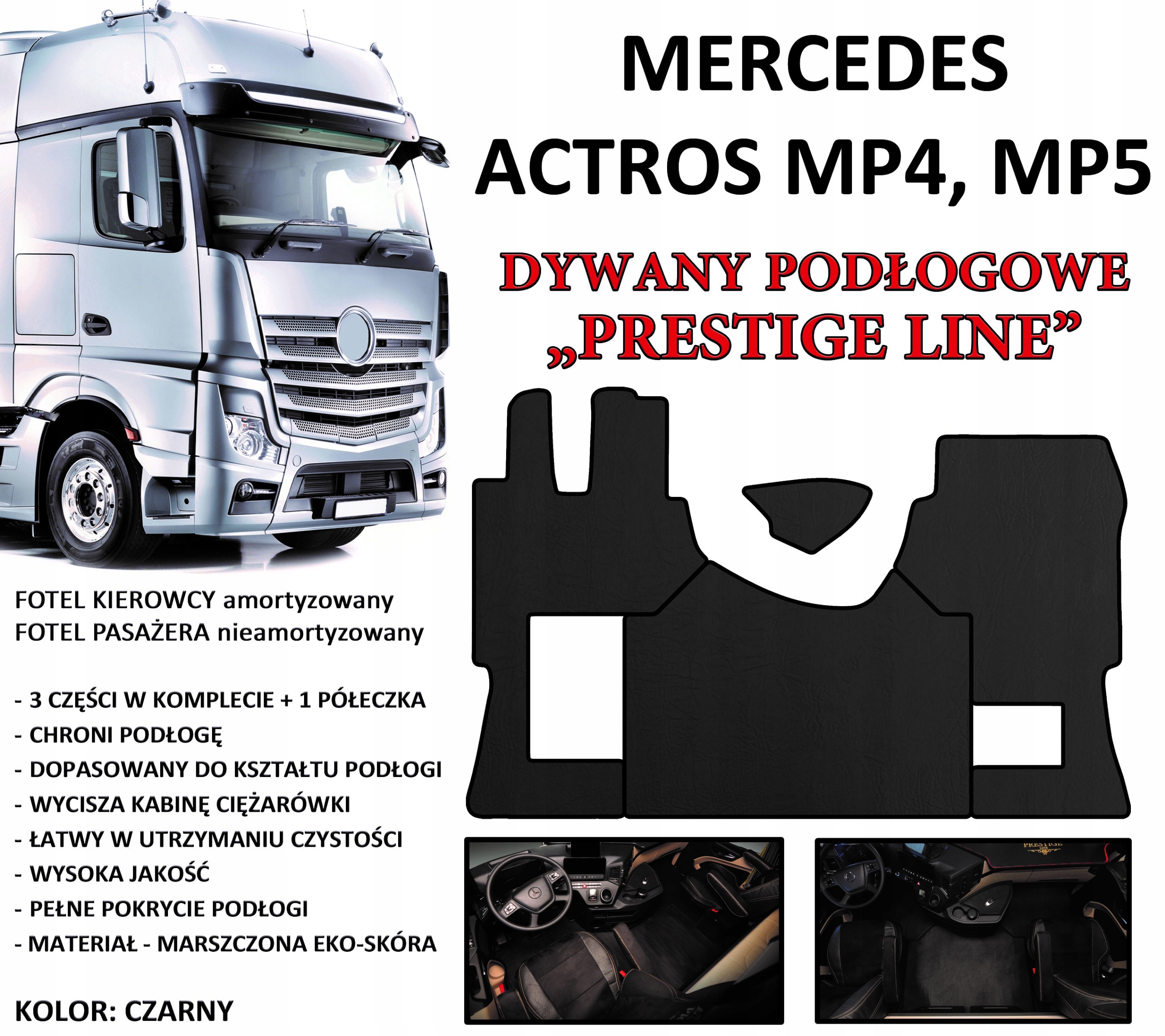 Dywaniki PRESTIGE LINE Mercedes MP4 MP5 Eco skora Brand other