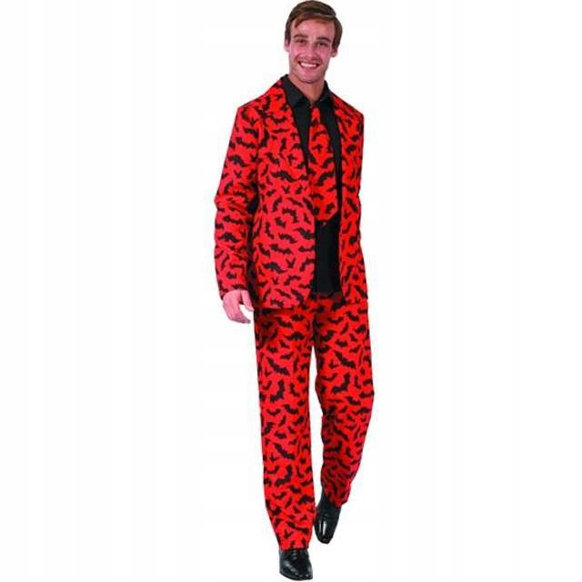 strój GARNITUR w NIETOPERZE halloween KARNAWAŁ