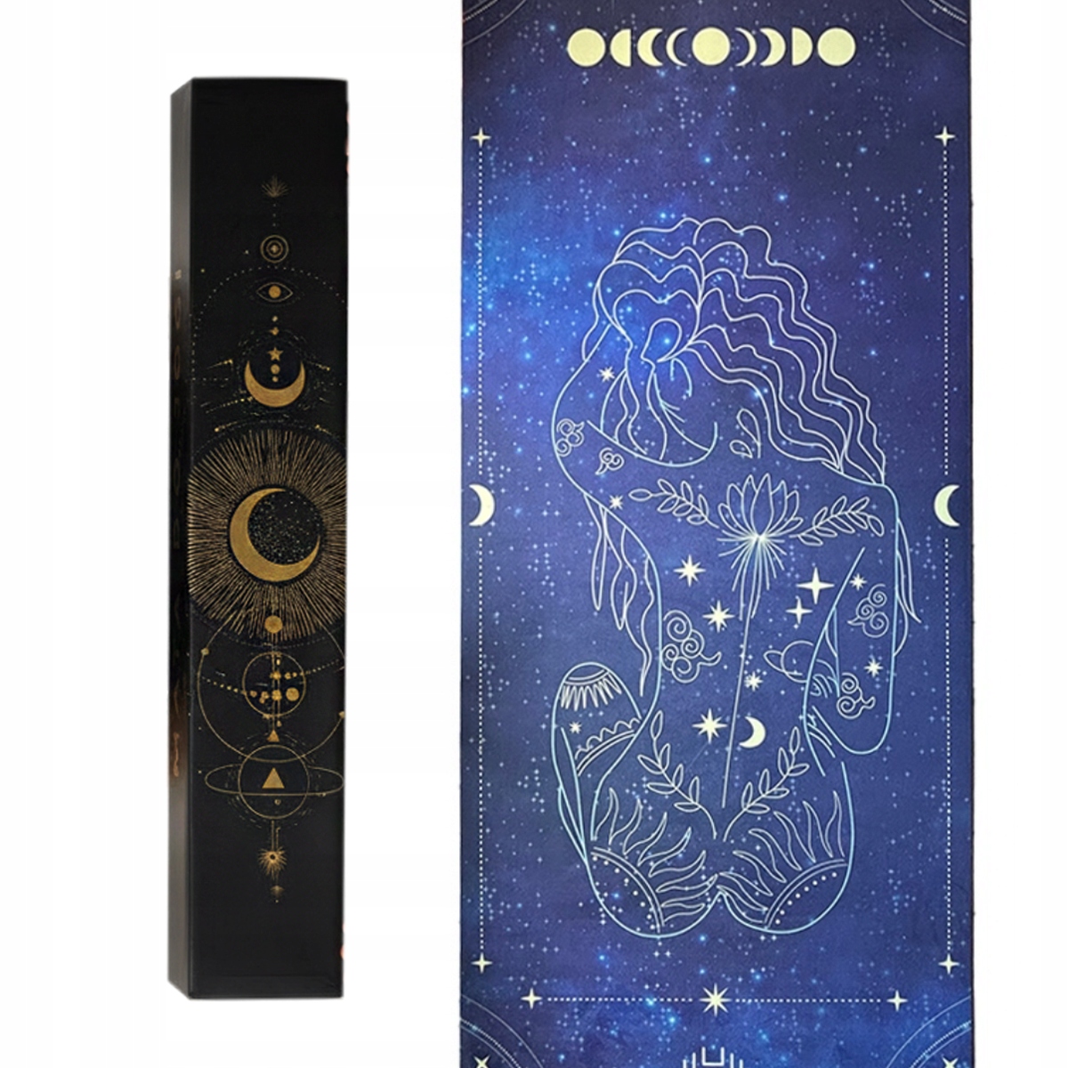 Krásná Prémiová Podložka Na Jógu Cvičení Kaučuk Pu Vzor Žena Protiskluzová