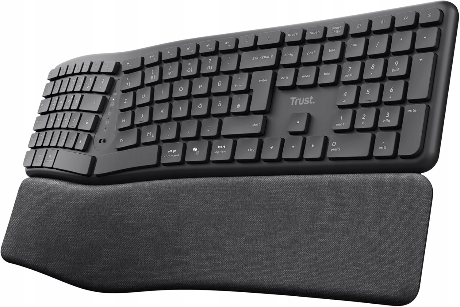 Bezdrátová klávesnice Trust Arvia Quiet Ergonomic Qwertz Německý systém