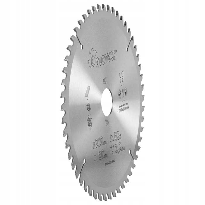 PIŁA TARCZOWA DO PŁYTY OSB DREWNOPOCHODNE 210mmx30mmx2,2mm 52zęby GLOTECH Stan opakowania oryginalne