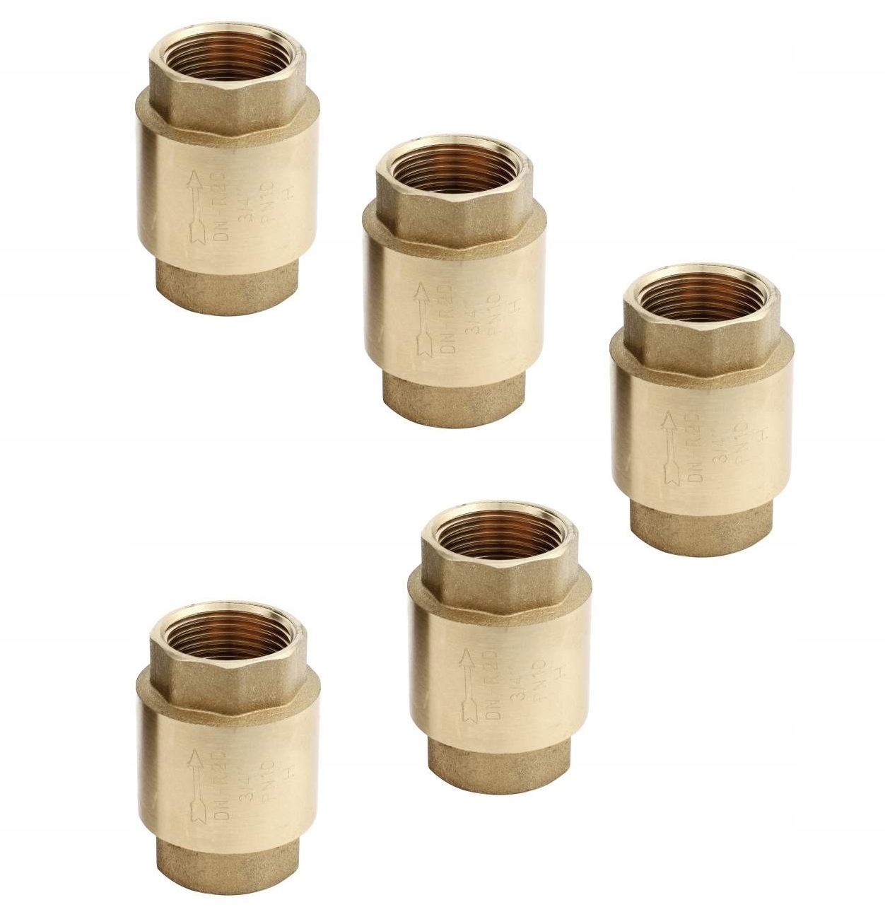 Mosazný zpětný ventil 3/4 palce 5ks