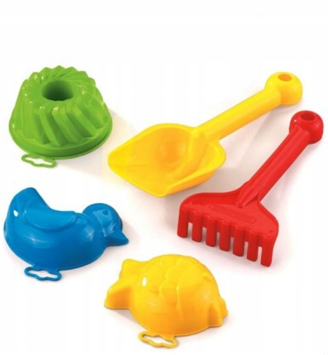 ZESTAW DO PIASKOWNICY PIASKU ŁOPATKA WIADERKO FOREMKI + MŁYNEK 7 EL. EAN (GTIN) 6900078074559