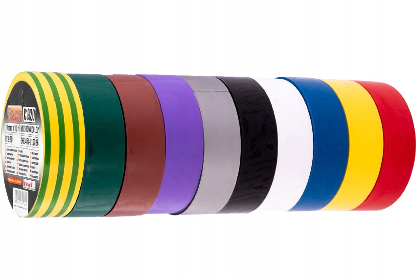 

Taśma Izolacyjna 19mm Czarna 10M. Mocno Klei 19X10