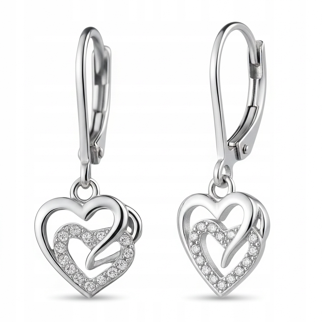 Stříbrné náušnice , visací náušnice anglické stříbro o ryzosti 925