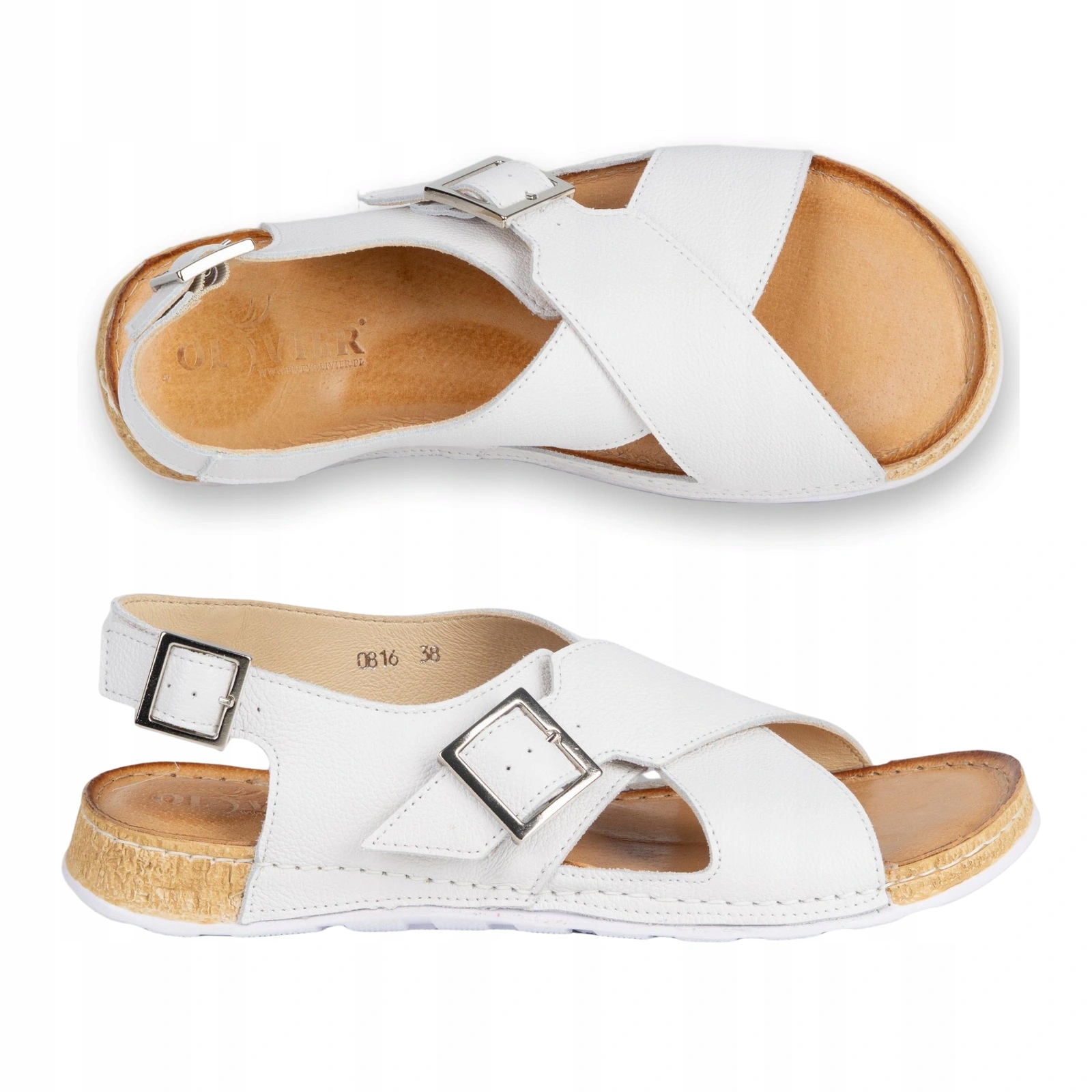 Dámské sandály barefoot-friendly Dallia kožené bílé 39