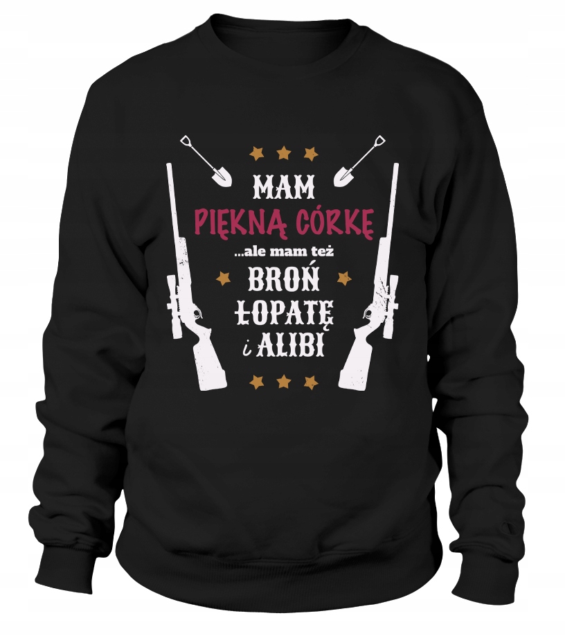 Mikina Mám krásnou dceru, velikost M, černá