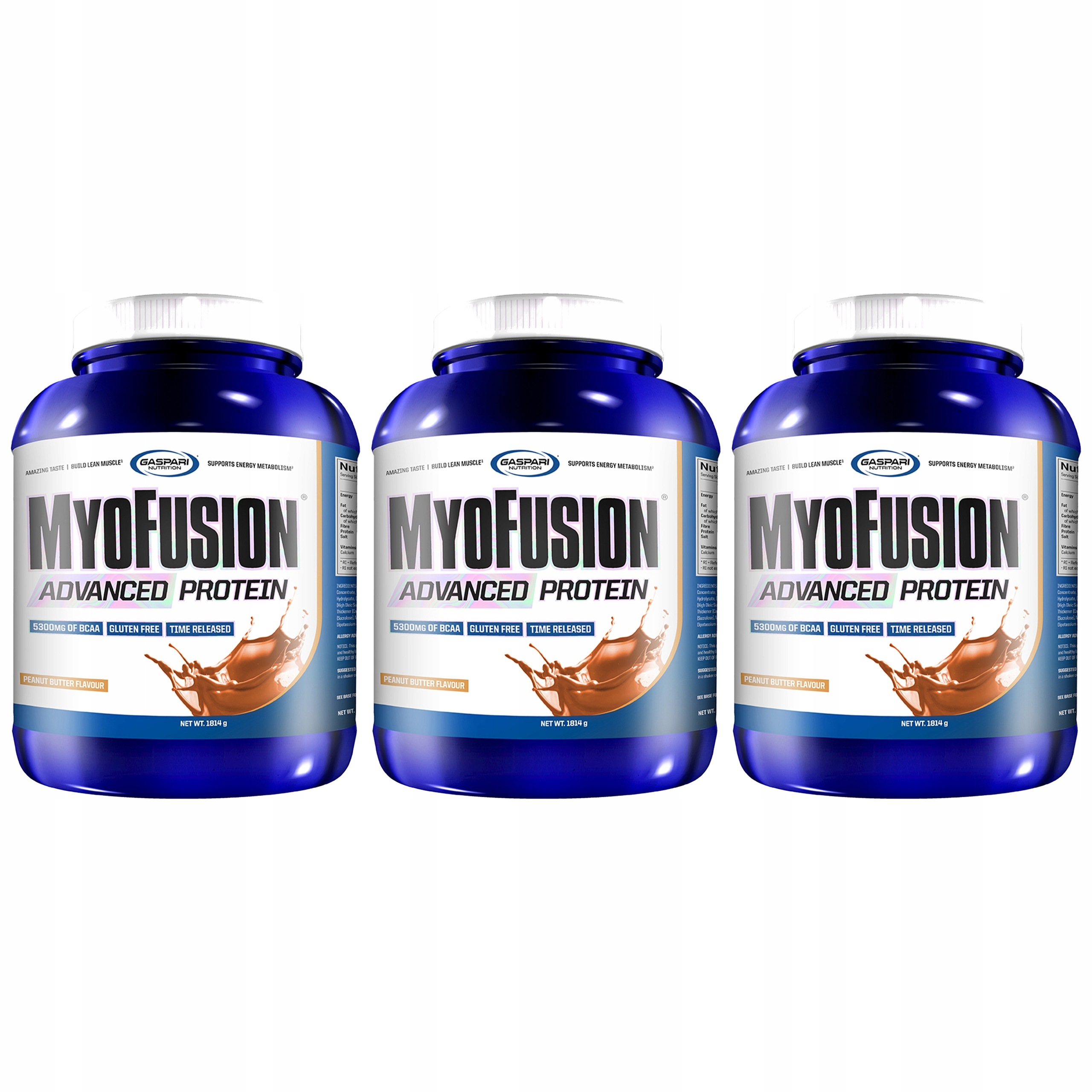 3x Gaspari MyoFusion 1814g Bílkovina Protein Wpc Wpi Wph