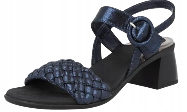 Scholl Tmavě Modré Sandály S Pleteným Páskem A Přezkou 39 T_a