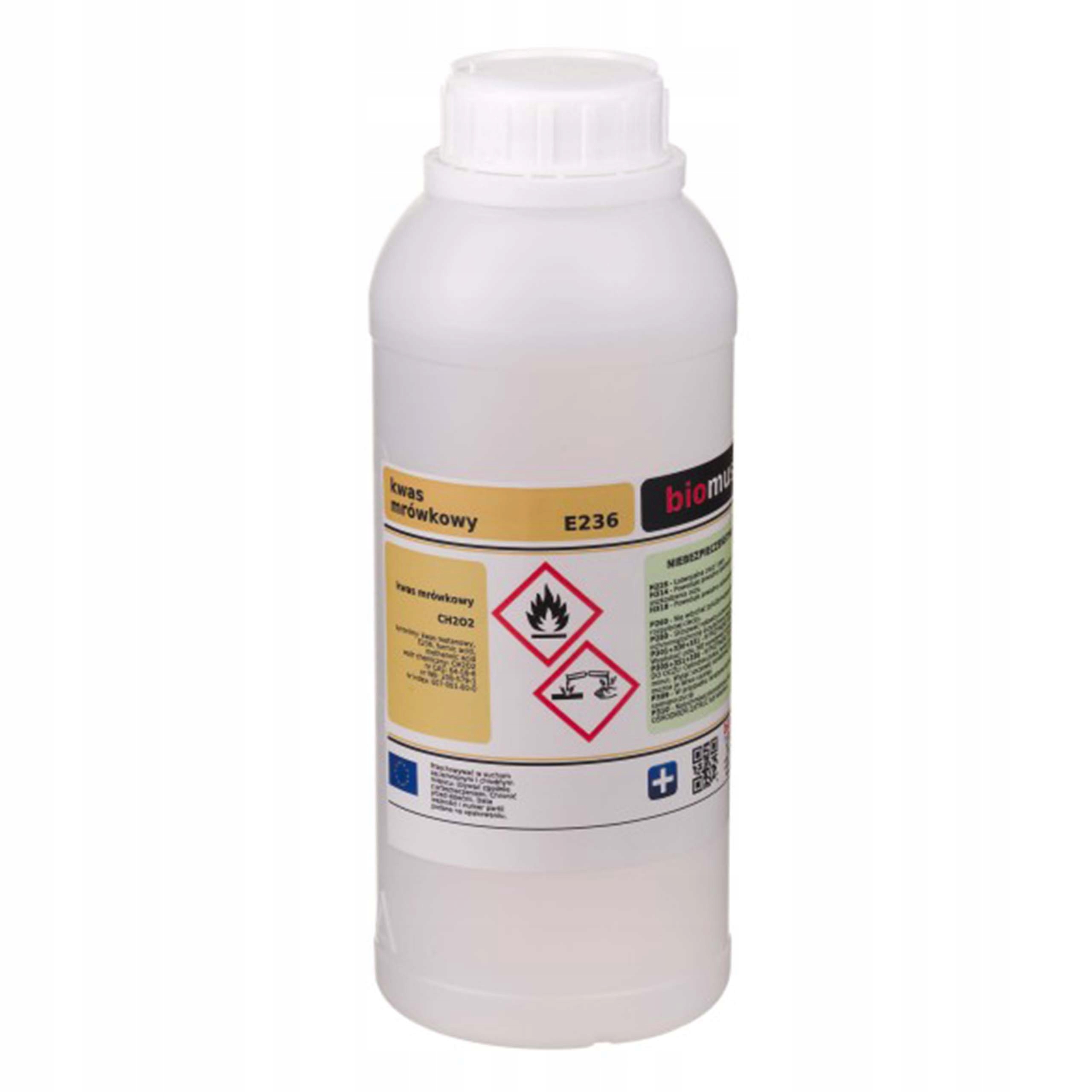 Kwas mrówkowy Warroza Pszczoły 85% CH2O2 1L Biomus