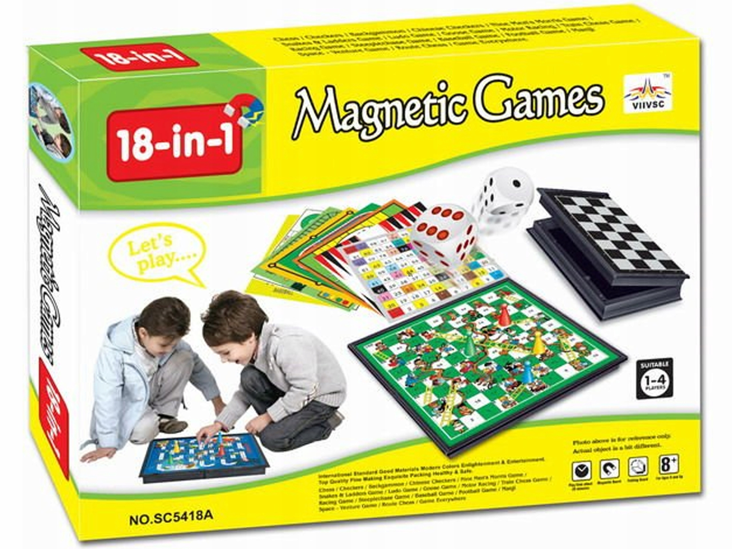 

Zestaw XXL Gra Planszowa Szachy Warcaby Ludo 18W1