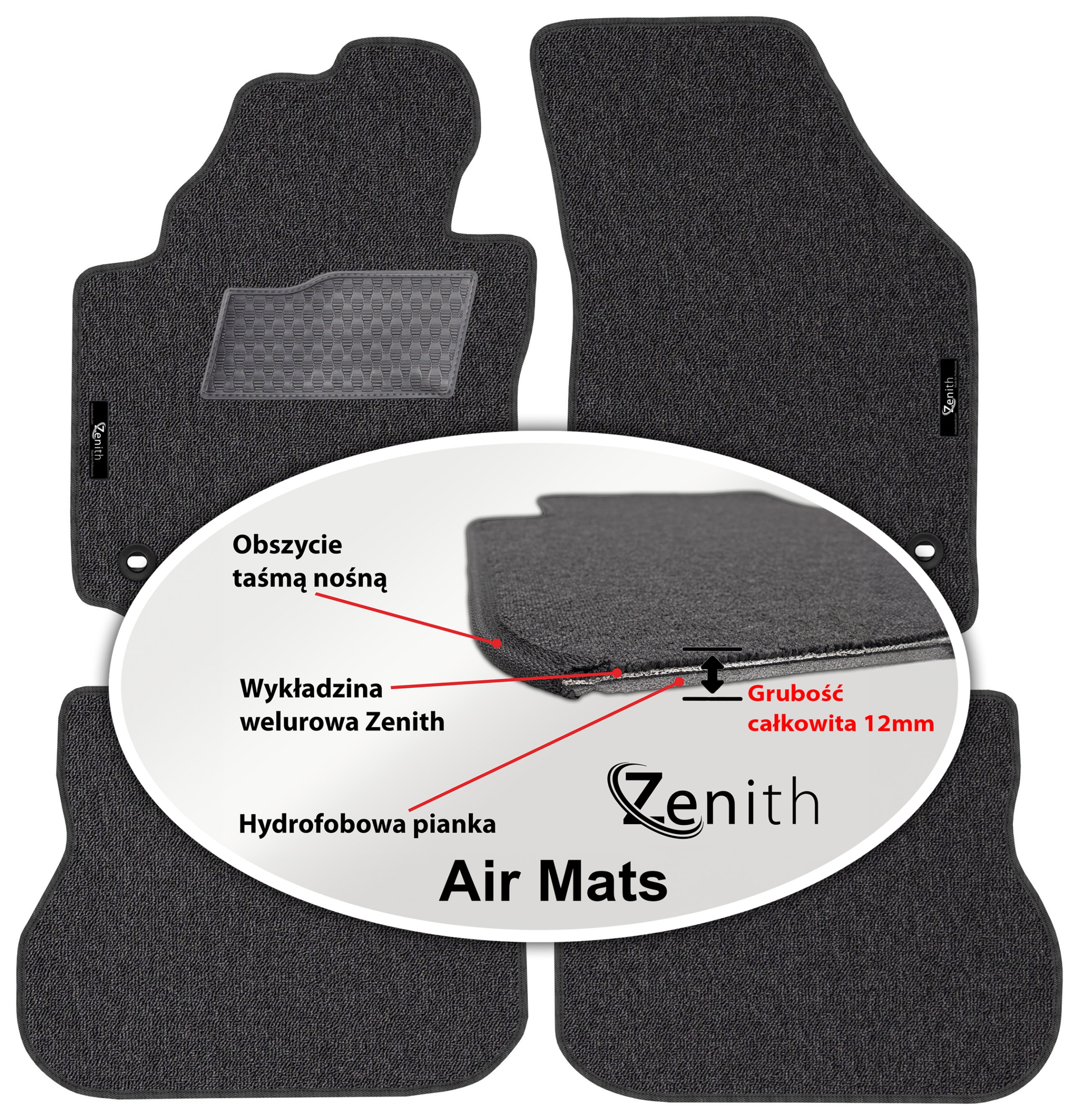 Vw Caddy III 5os 2003-2020 Velurové koberce do auta Zenith Air Mats