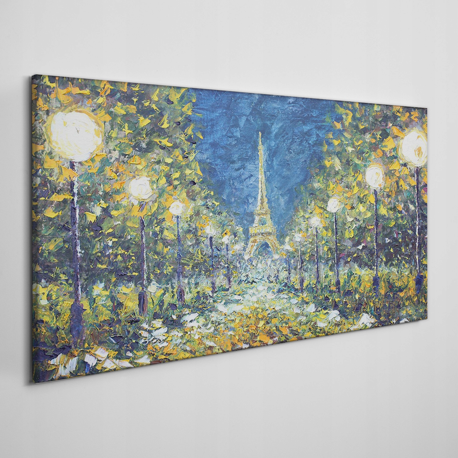 

Obraz na płótnie Park drzewa wieża noc 140x70 cm
