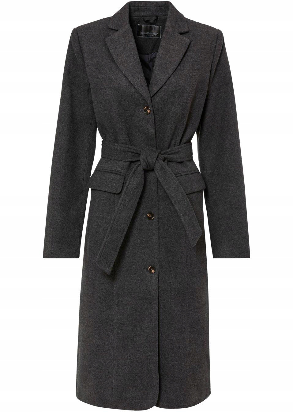 PŁASZCZ DAMSKI BONPRIX 48 Kolor szary