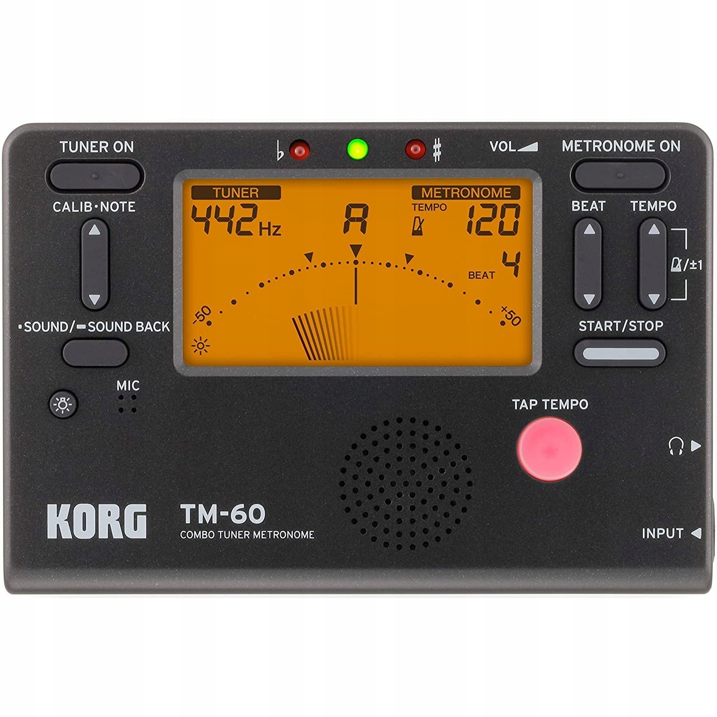 Metronom Korg TM-60 CZARNY 2w1 TUNER METRONOM