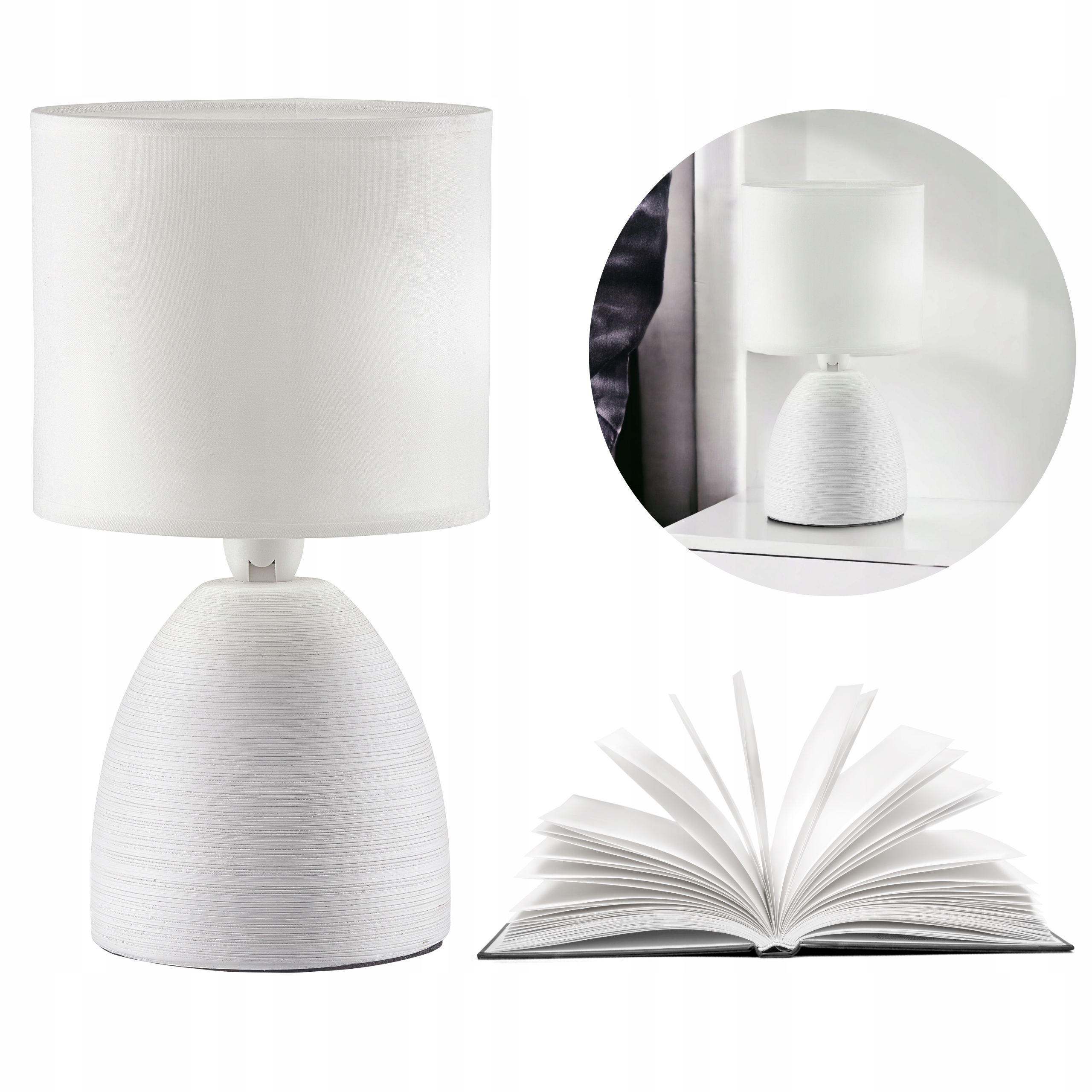 LAMPKA NOCNA DO SYPIALNI KONTAKTU DLA DZIECI DOROSŁYCH GNIAZDKA SALONU 25CM