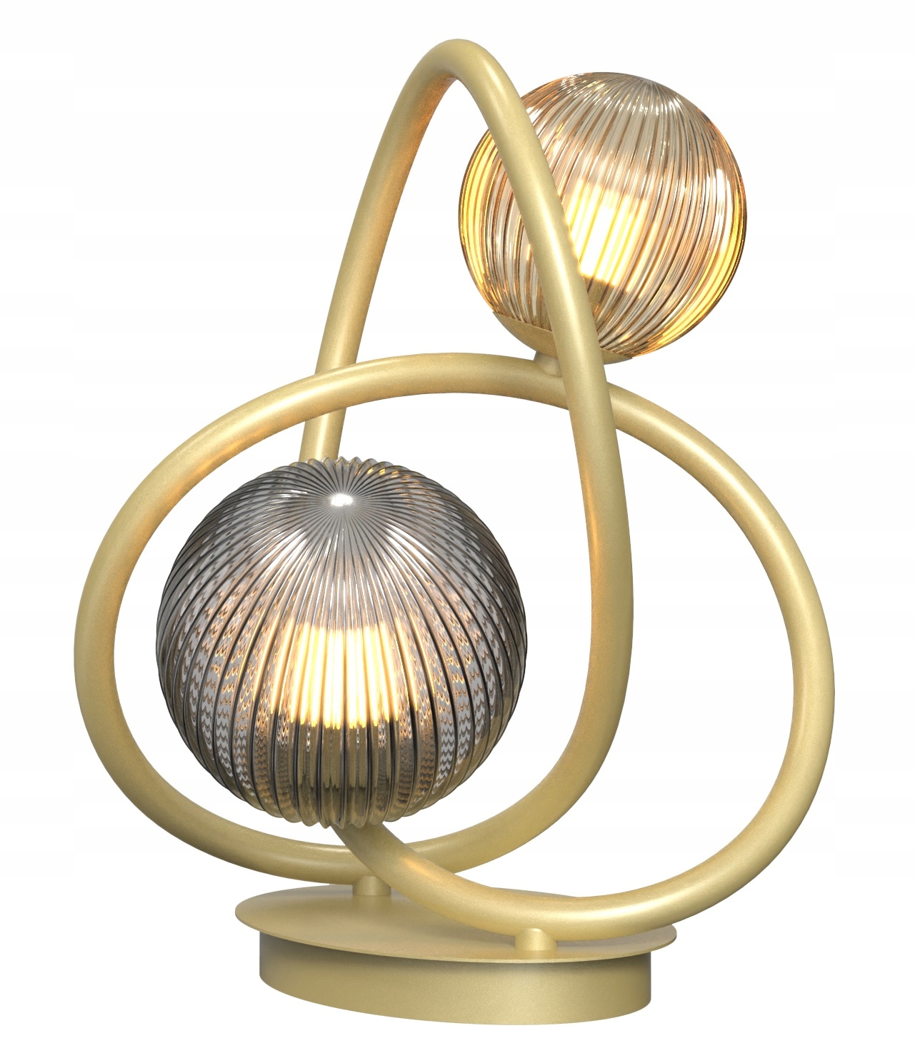 Stolová lampa Malta Zlatá 2 svetelné body Teplá Farba na stôl 32 cm