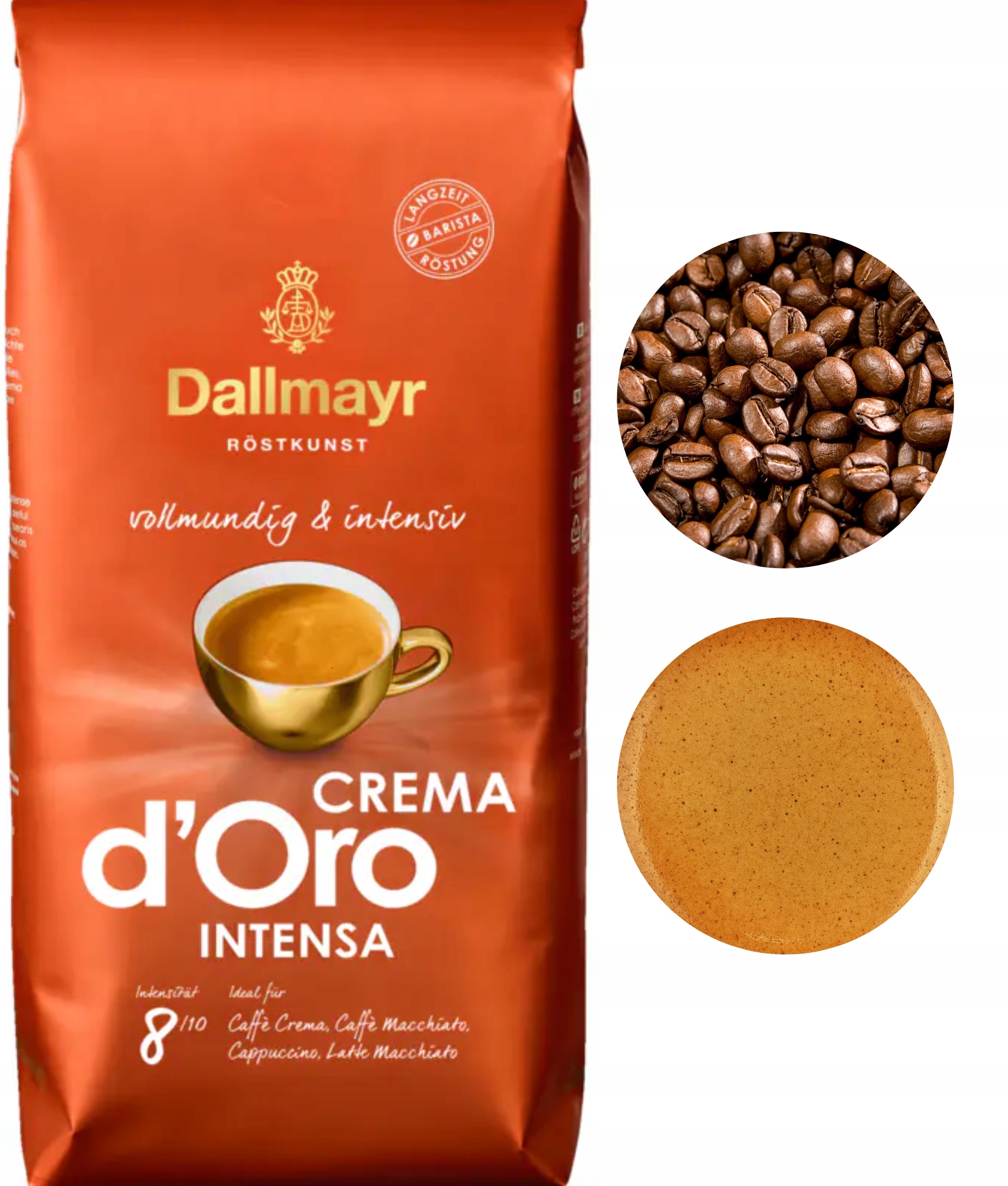Levně Dallmayr Crema d'Oro Intensa tmavě pražená káva Arabica 1 kg