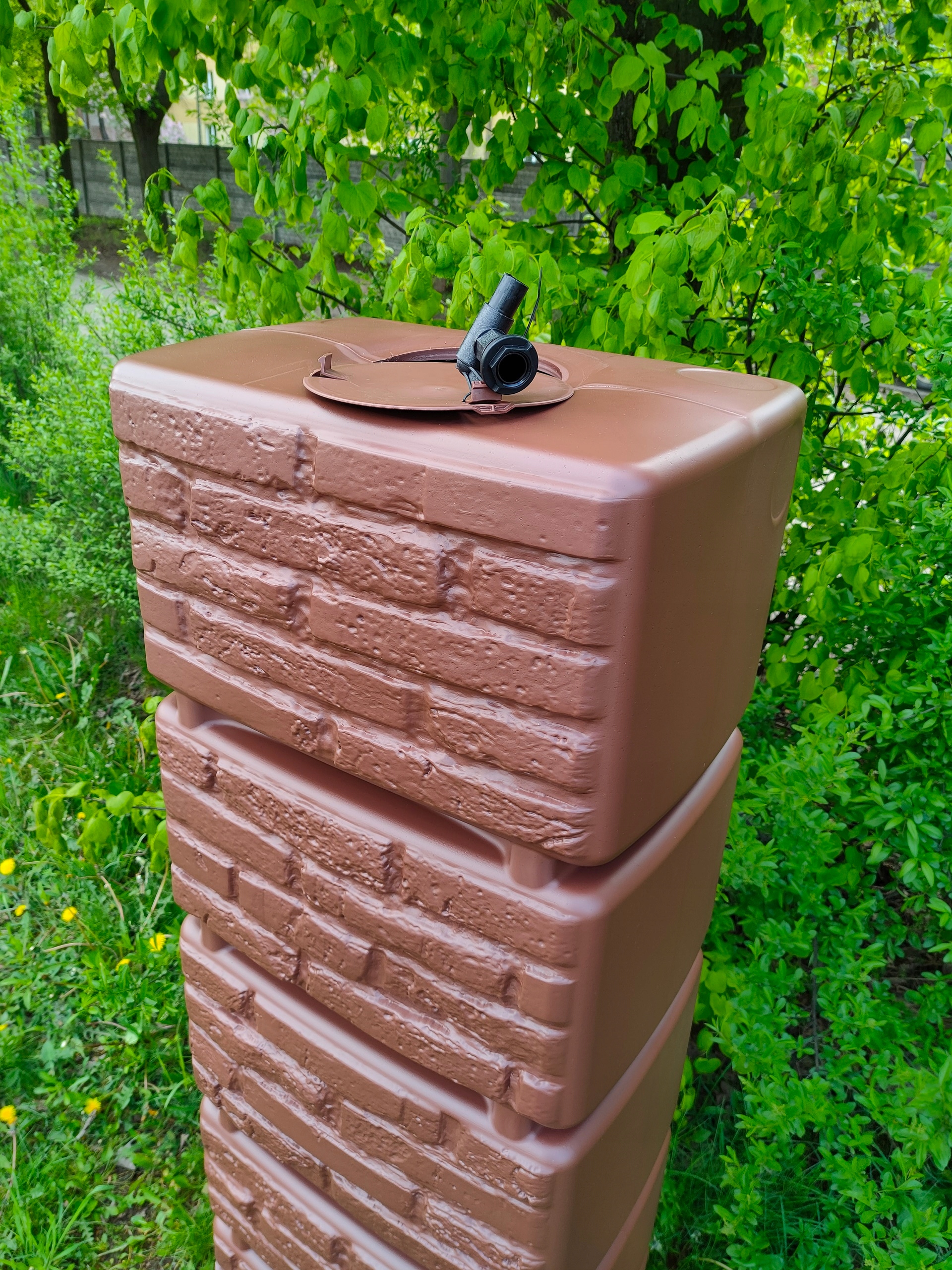Zbiornik na deszczówkę TOWER BRICK IDTB350 | Rustykalna cegła — 10