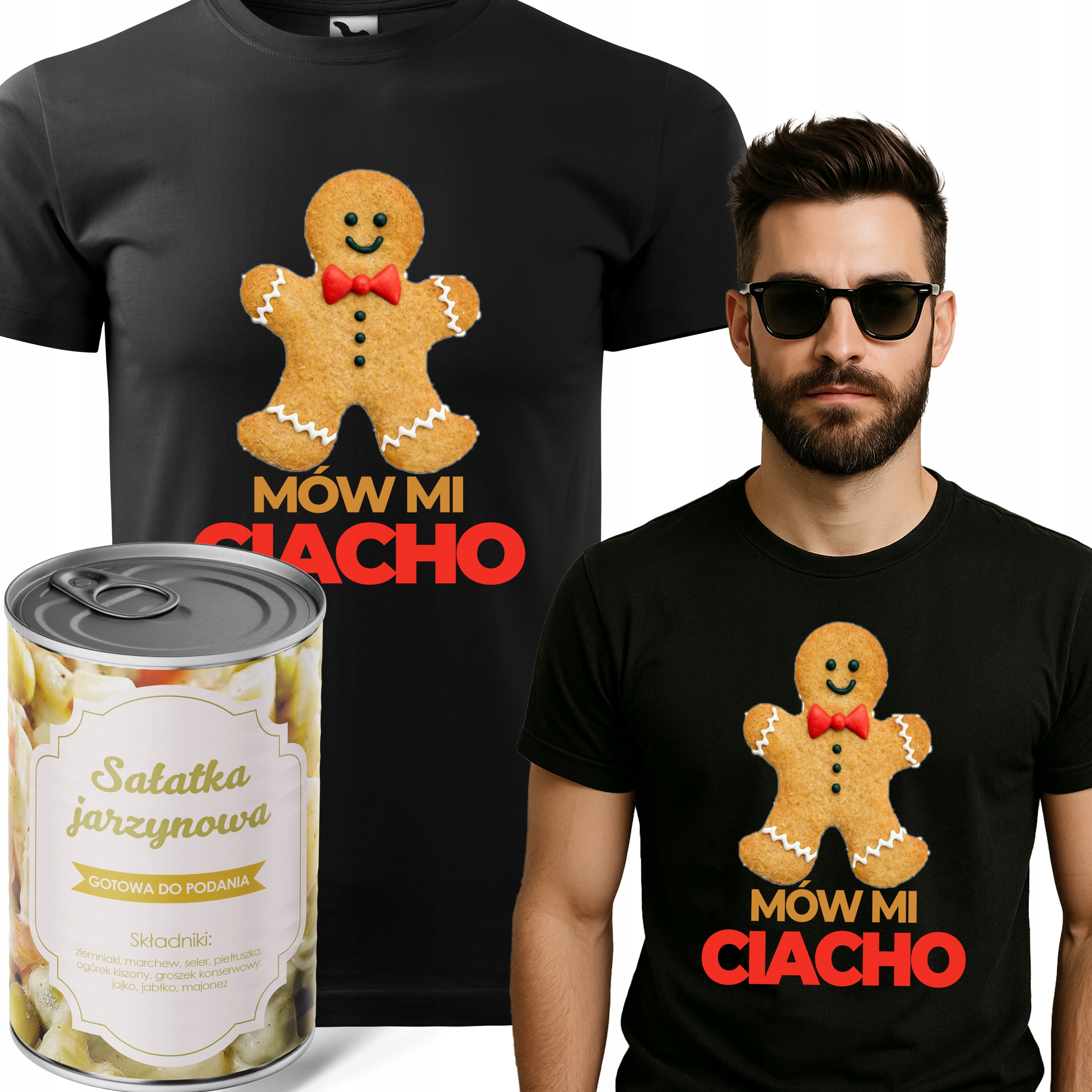 Tričko V Plechovce Zeleniny, Vánoční Dárek , Dort, Vel