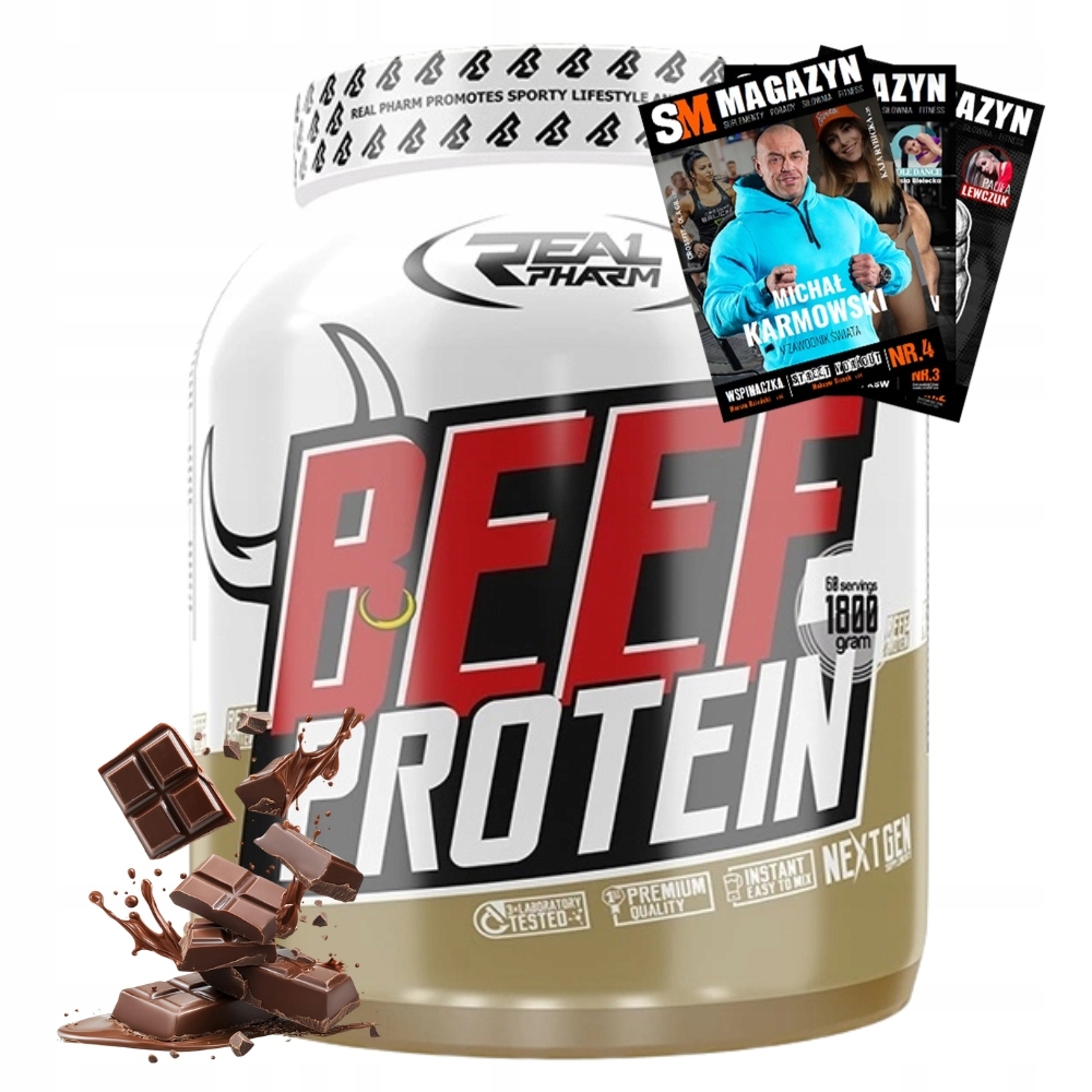Real Pharm Beef Whey 1800 g Hovězí Protein Síla A Vytrvalost