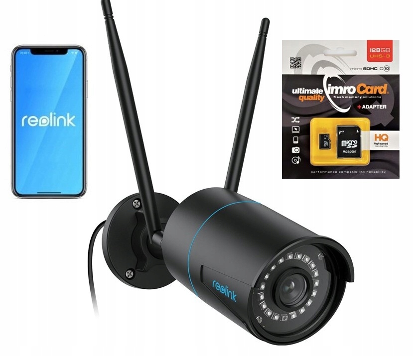 Kamera Reolink W320 WiFi 5MP P2P Smart Detekční černá Karta 128GB
