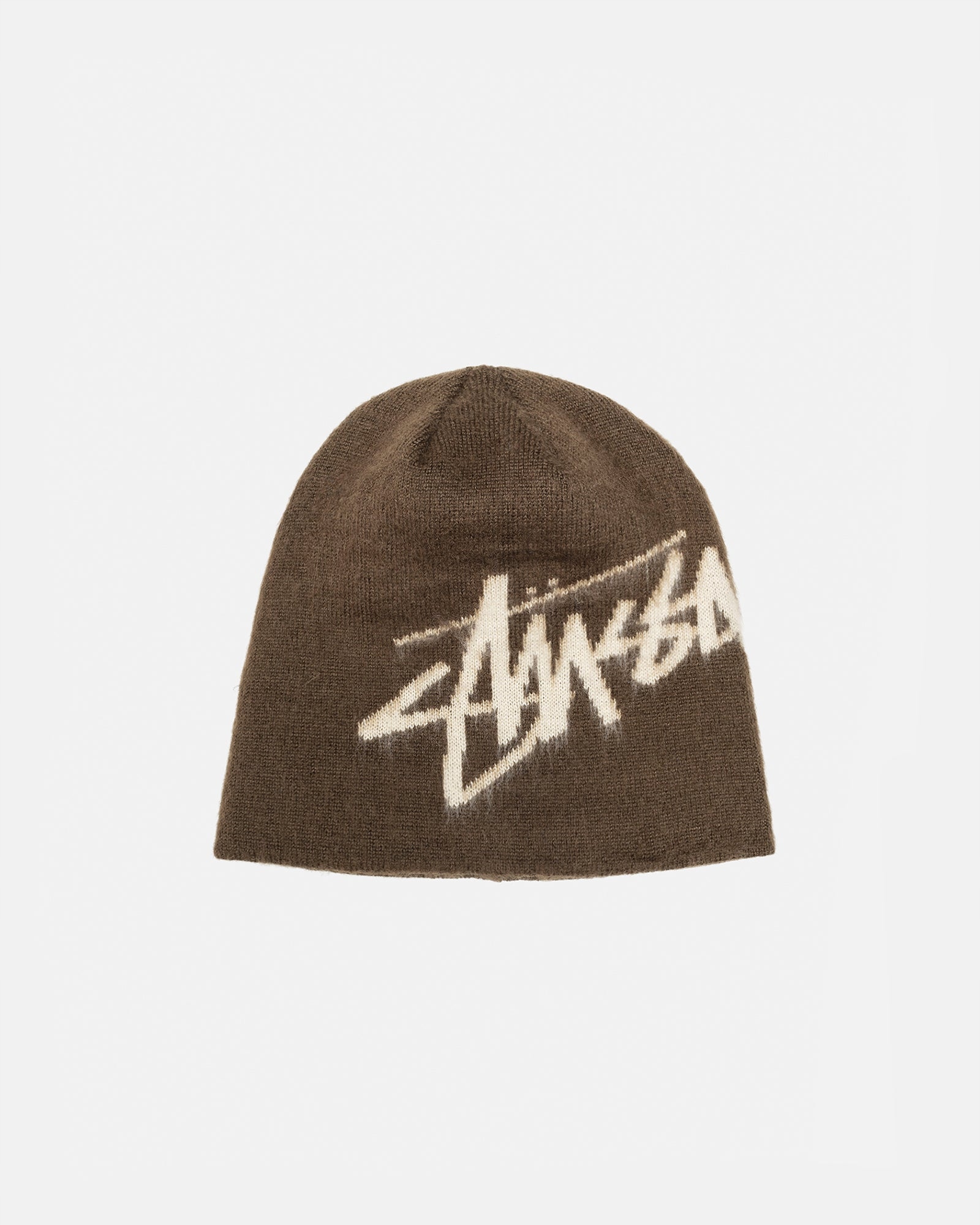 帽子 Stussy Brushed Out Stock Skullcap Brązowa czapka Stussy Skullcap Brushed Out Stock Brown