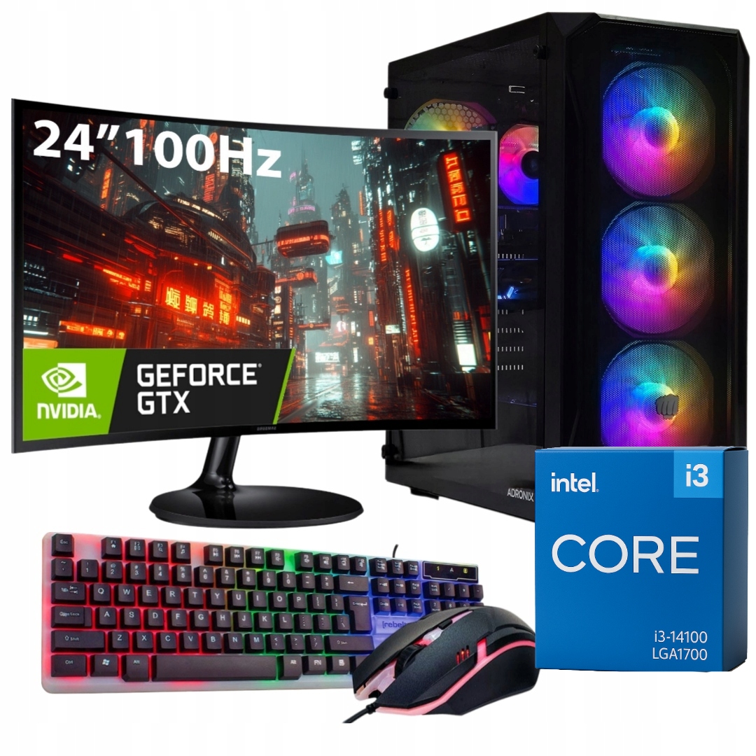 Počítačová sada Adronix i3-14100F 16 Gb Gtx 1660S Windows 11