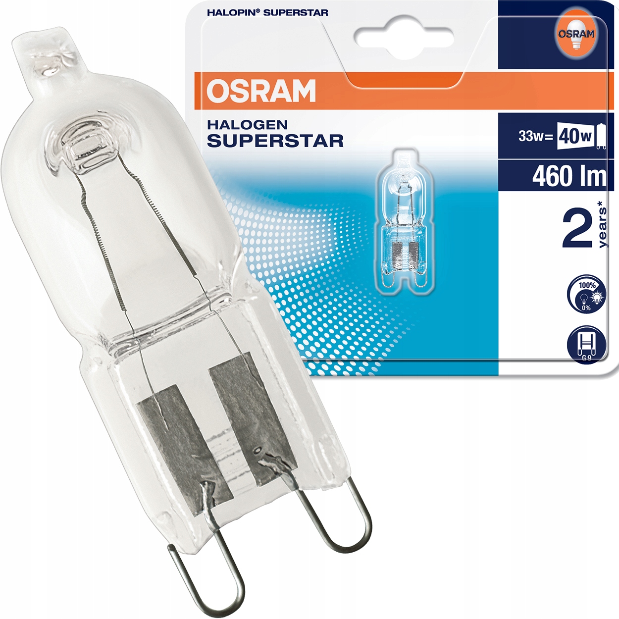 

Żarówka Halogenowa G9 33W 2700K Ściemnialna Osram