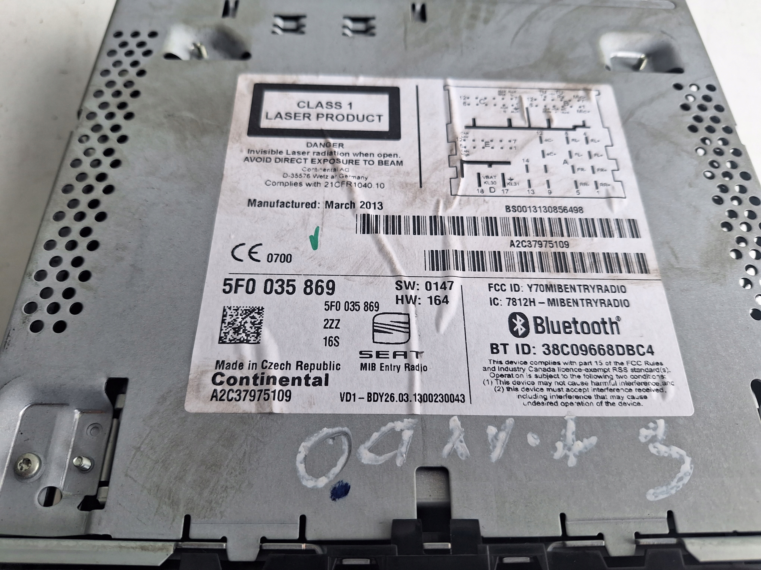 SEAT LEON III HB 12-17 RADIO CD SD 5F0035869