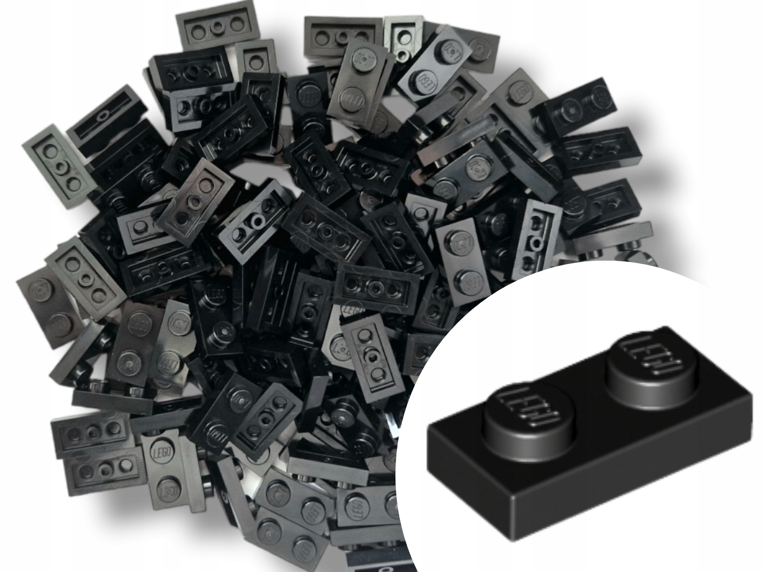 

Lego 3023 Plate płytka 1x2 Czarny Black 40szt