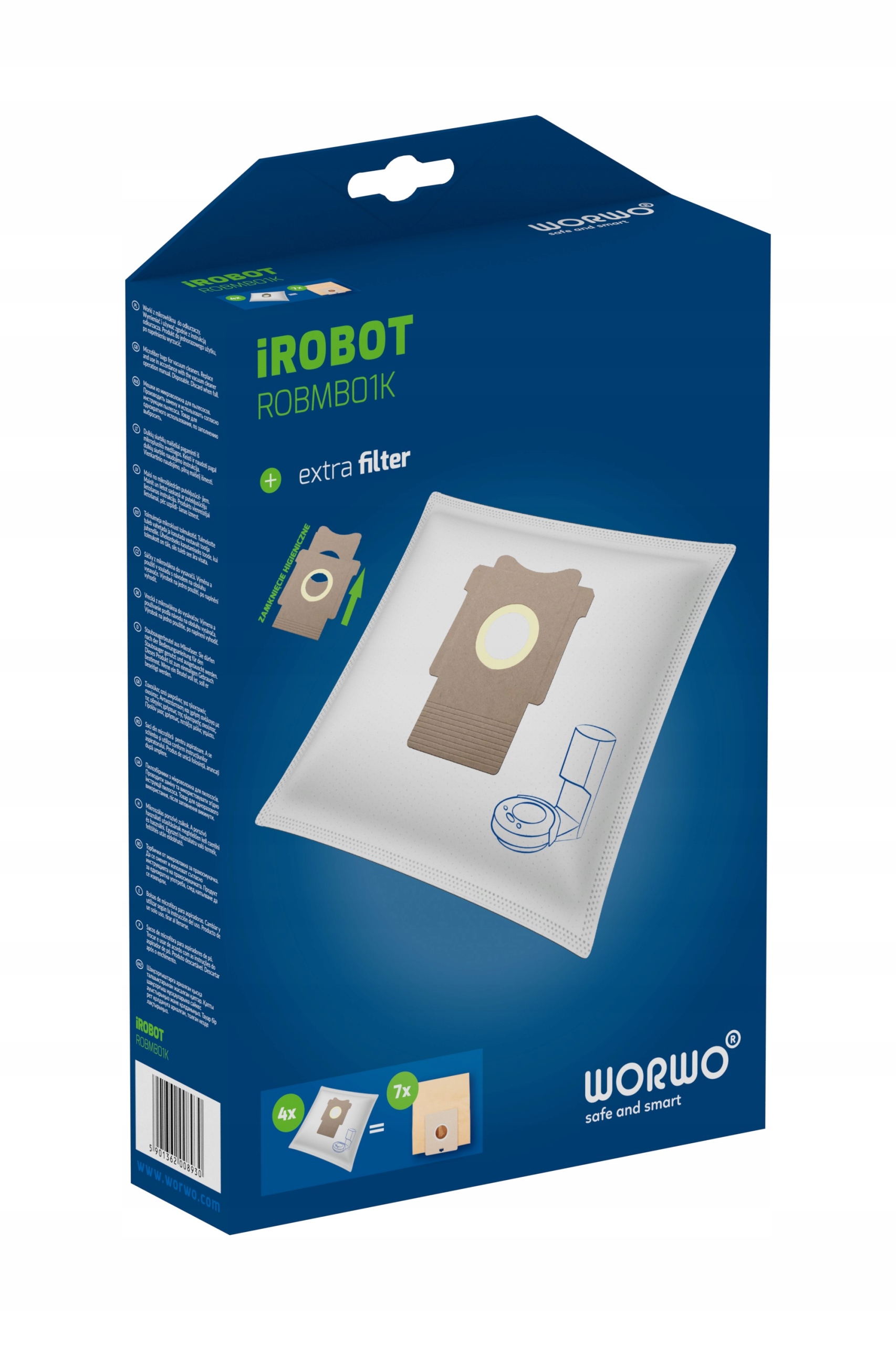 4x WORKI DO ROBOTA SPRZĄTAJĄCEGO iRobot Roomba i7+ Model ASH-ROBMB01K