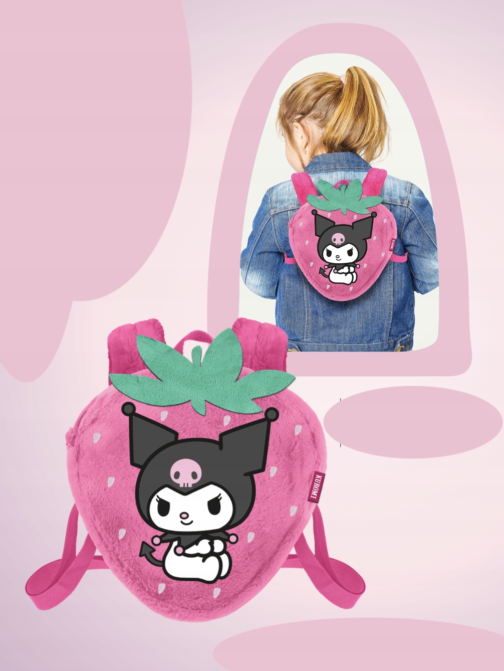 Kuromi Strawberry Mini batoh "25x22x12 cm