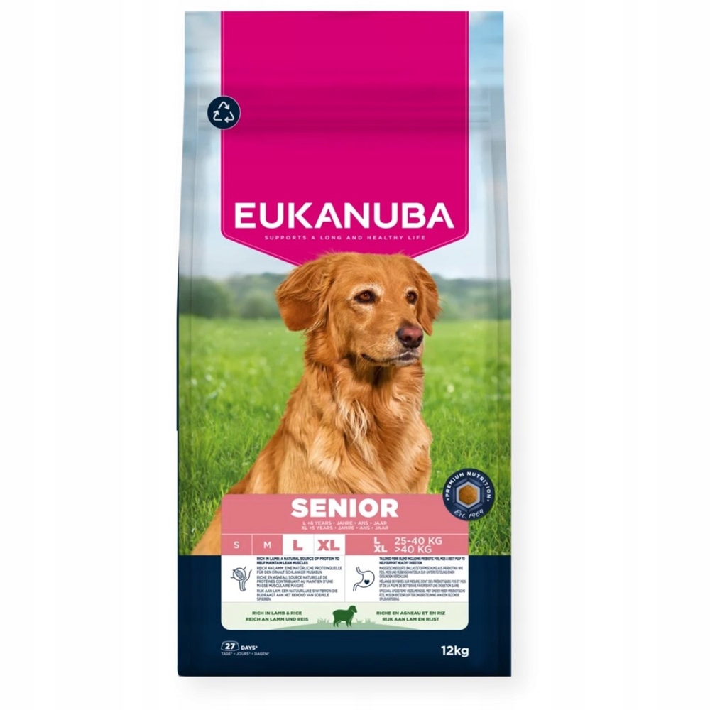 Sucha karma dla psa Eukanuba Senior Large Jagnięcina i ryż 12kg