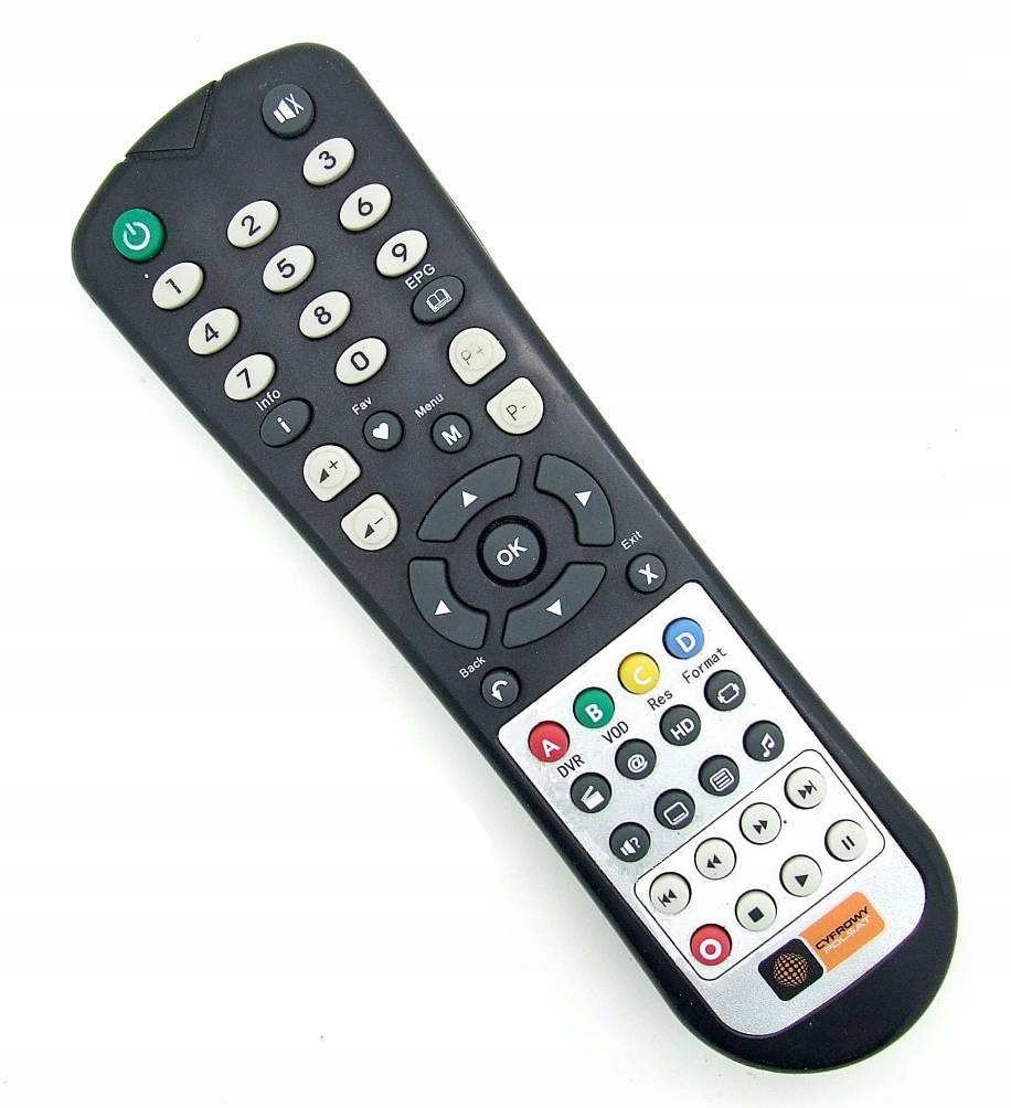 Dálkový Ovladač Cyfrowy Polsat Box Sagemcom model Esi 88 Originální černo-stříbrný