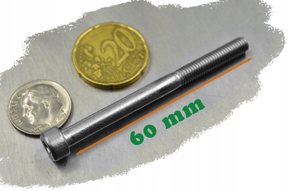 

M5x60 Śruba Imbusowa Walcowa Nierdzewna A2 912(10)