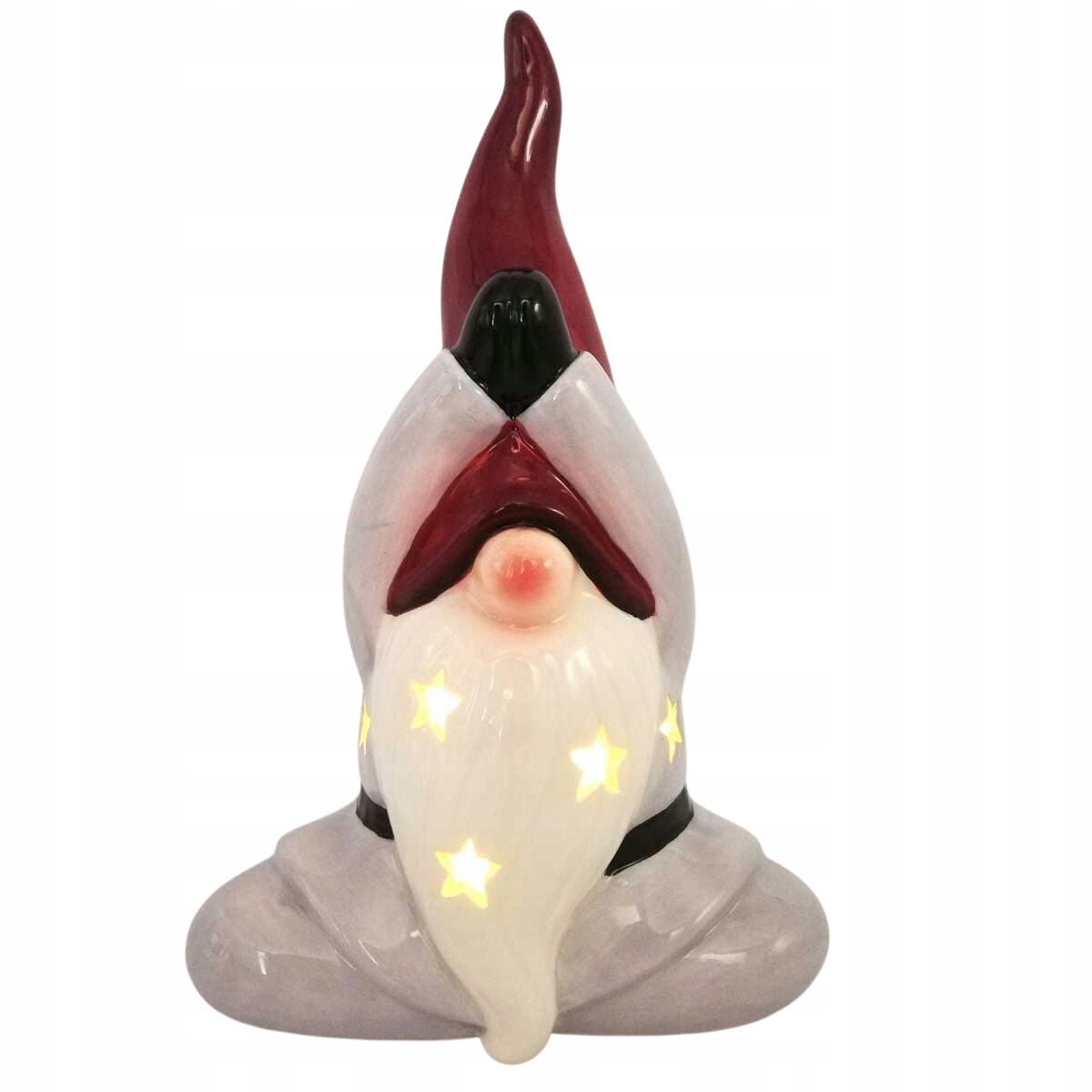 OZDOBA ŚWIATECZNA BOŻE NARODZENIE LAMPKA FIGURKA MIKOŁAJ JOGALED 20,5CM