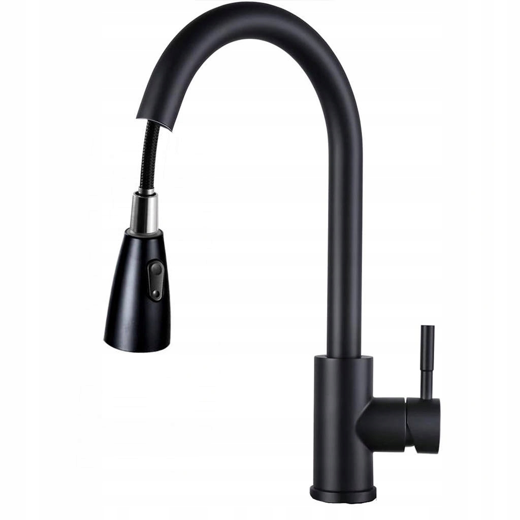 

Bateria kuchenna czarna z wyciąganą wylewką Noah