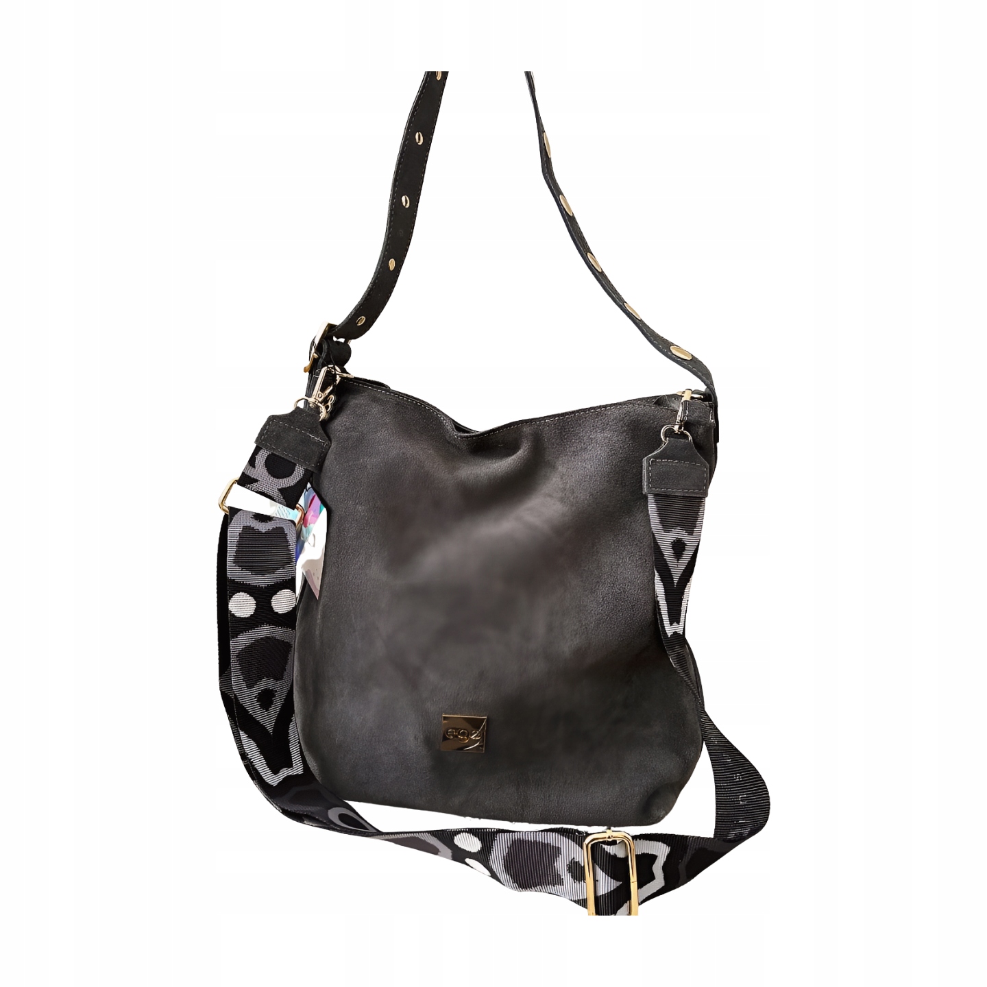 Ego kabelka shopper semišová šedá přes rameno