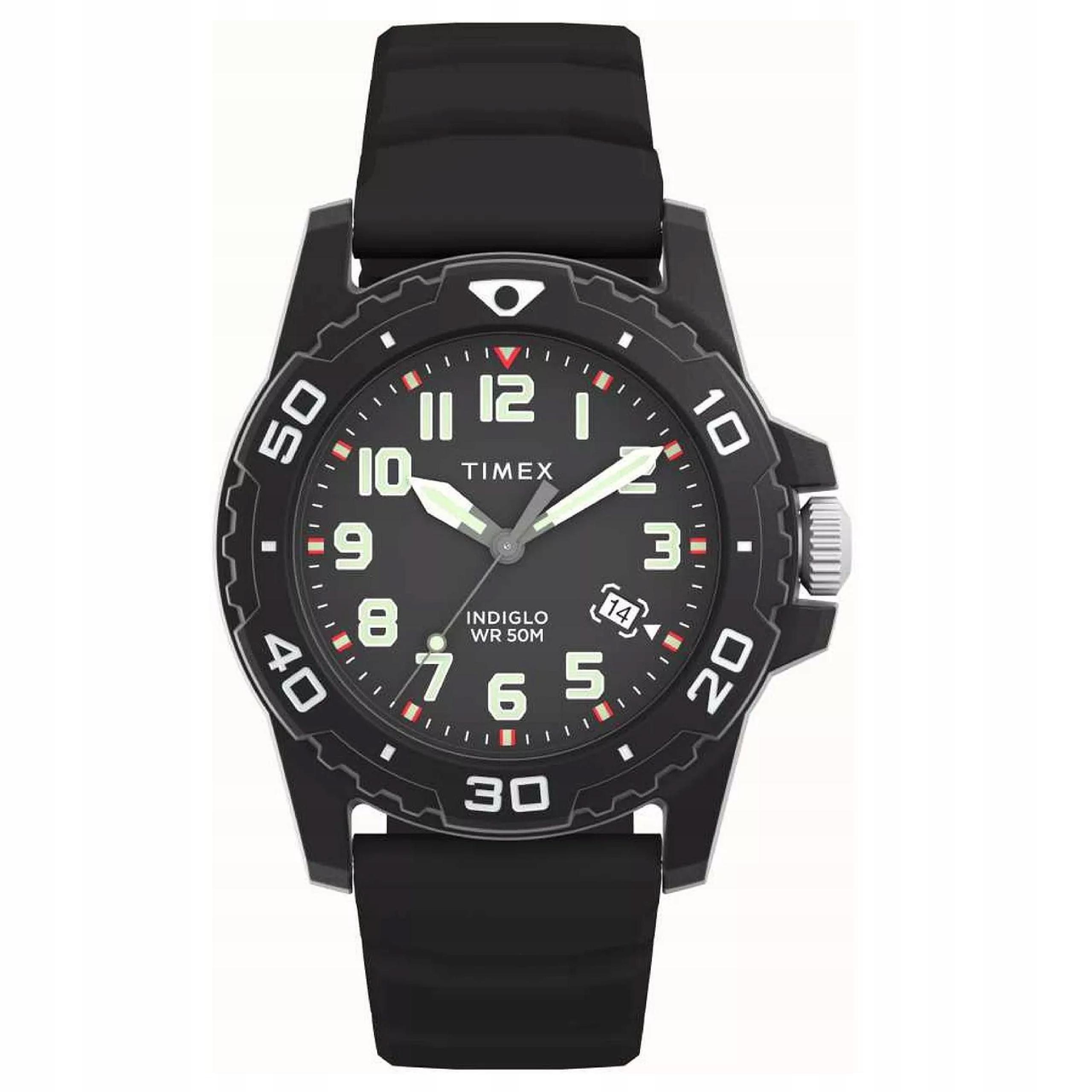 Pánské hodinky Timex Diver Style Black Indiglo s podsvícením ciferníku TW5M61200
