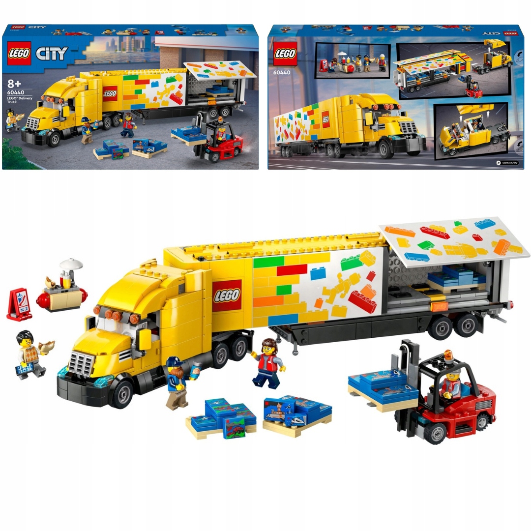 Lego City 60440 Žlutý dodávkový nákladní automobil Vysokozdvižný vozík 4 figurky