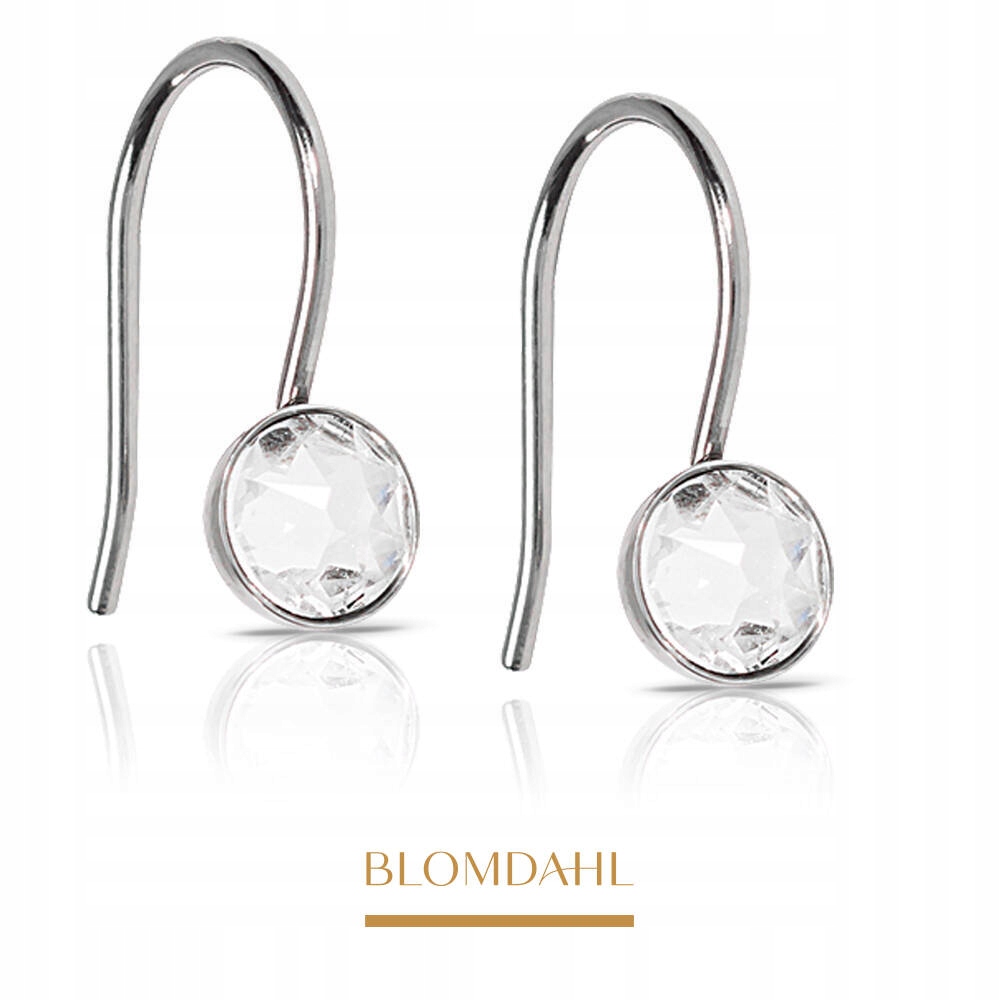 Hypoalergenní Náušnice Blomdahl s přívěskem, krystal, 5 mm