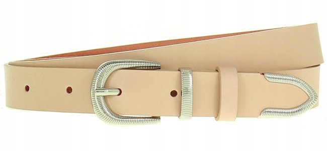 

Szeroki Skórzany 100% Pasek Damski Do Spodni 2,4cm