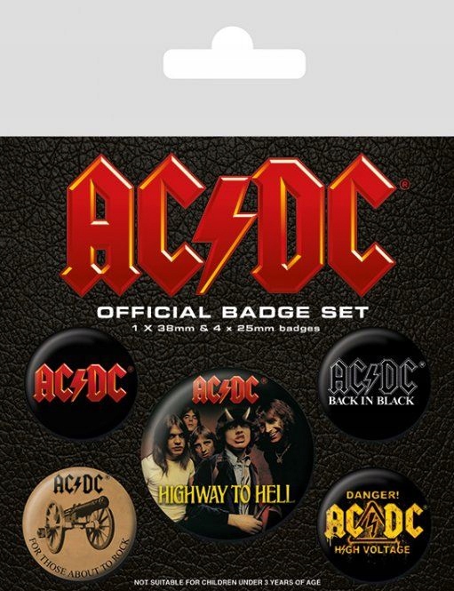 

Przypinki do ubrań Ac/dc Logo na plecak 5 sztuk