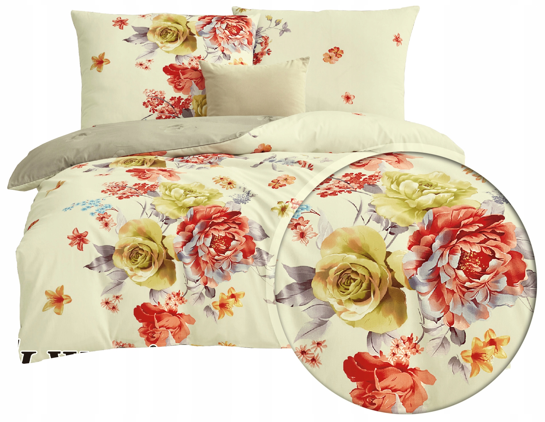 Pościel Elway 160x200 100% Bawełna Komplet Pościeli Satynowej Wzór 5036