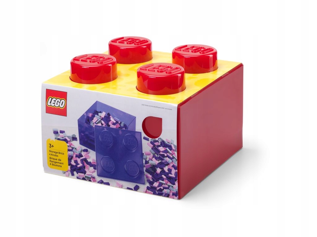 Lego Classic 40090804 Kontejner kostka Lego Brick 4 s víkem Průhledný