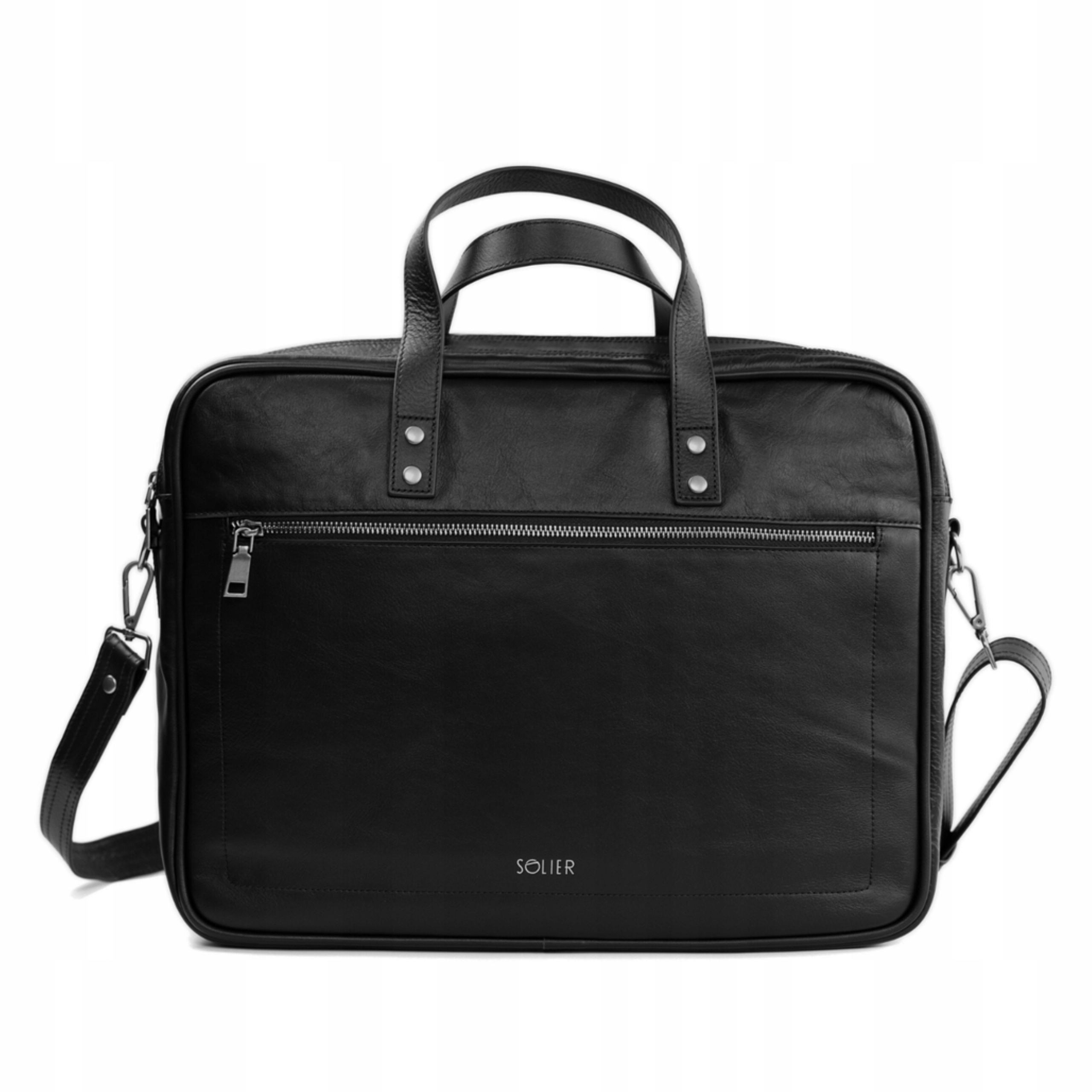 Taška na notebook 15,4'' pánská přes rameno Aktovka kožená Solier
