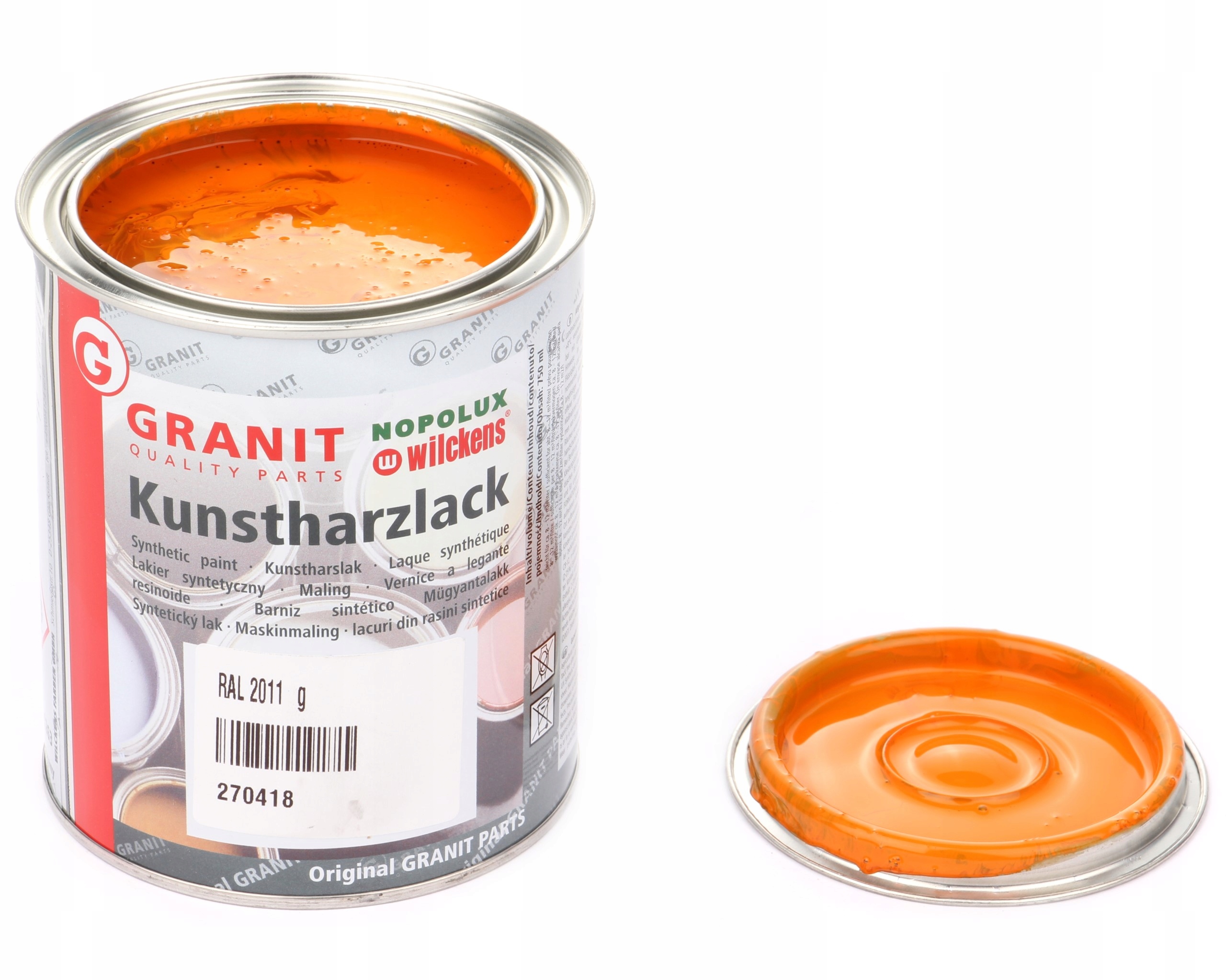 lak, barva pro stroje RAL2011 1l Wilckens Granit