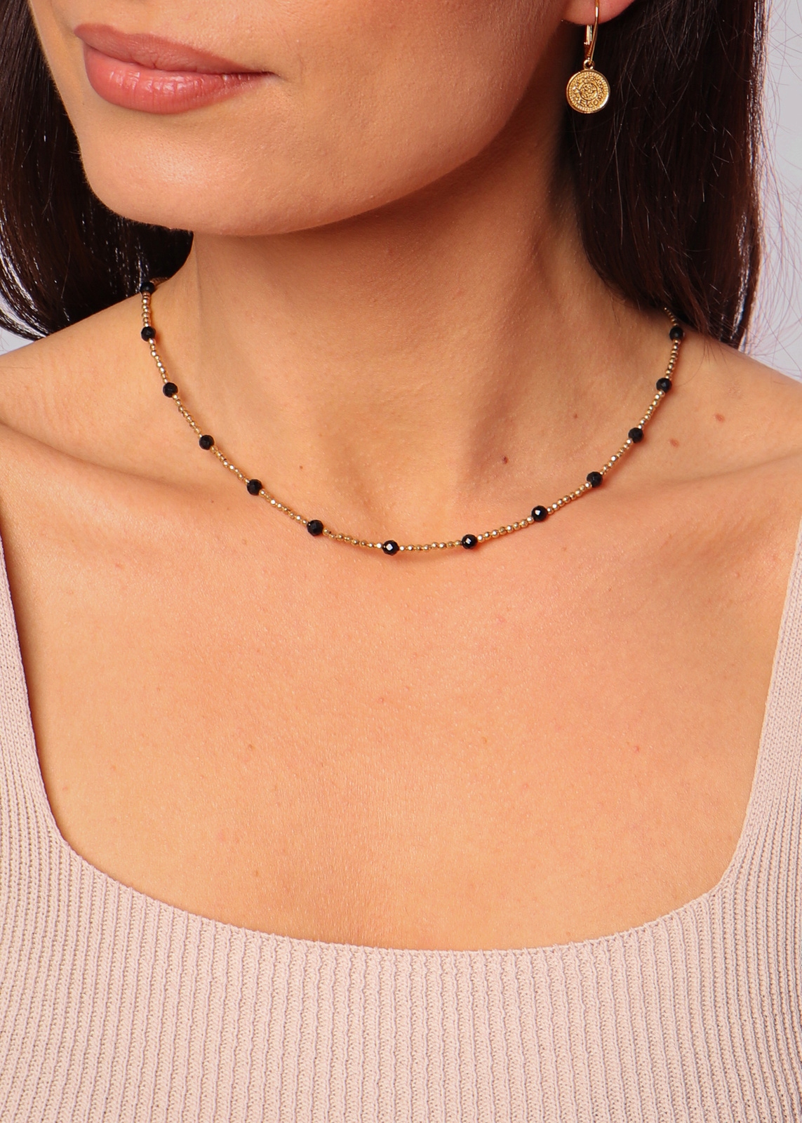 Náhrdelník hematit a černý turmalín